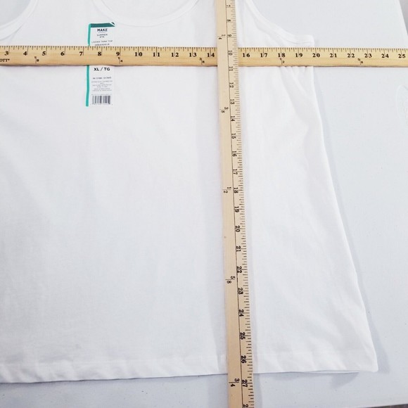 Make Market White Tank Top Women Size XL NWT Sleeveless - Picture 5 of 10